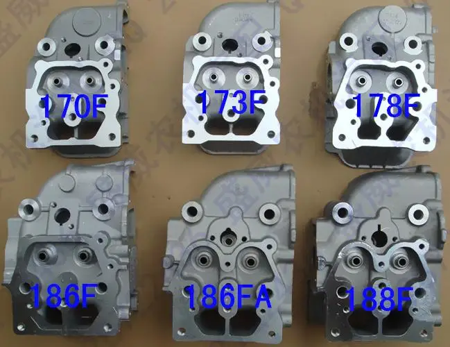Free Shipping 170F 173F 178F 178FA 186F 186FA 188F 192F 192FA 195F Cylinder Head Assembly Intake Valve Air Cooled Diesel Engine