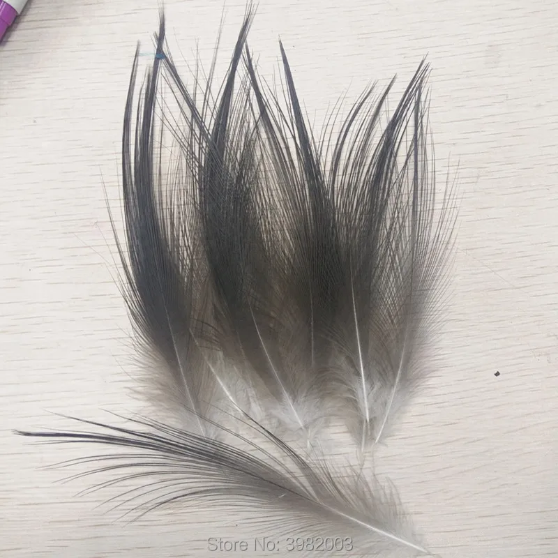 Free shipping wholesale high quality 100pcs rare black egret feather silk 10-20cm/4-8 inch collected decorative accessories