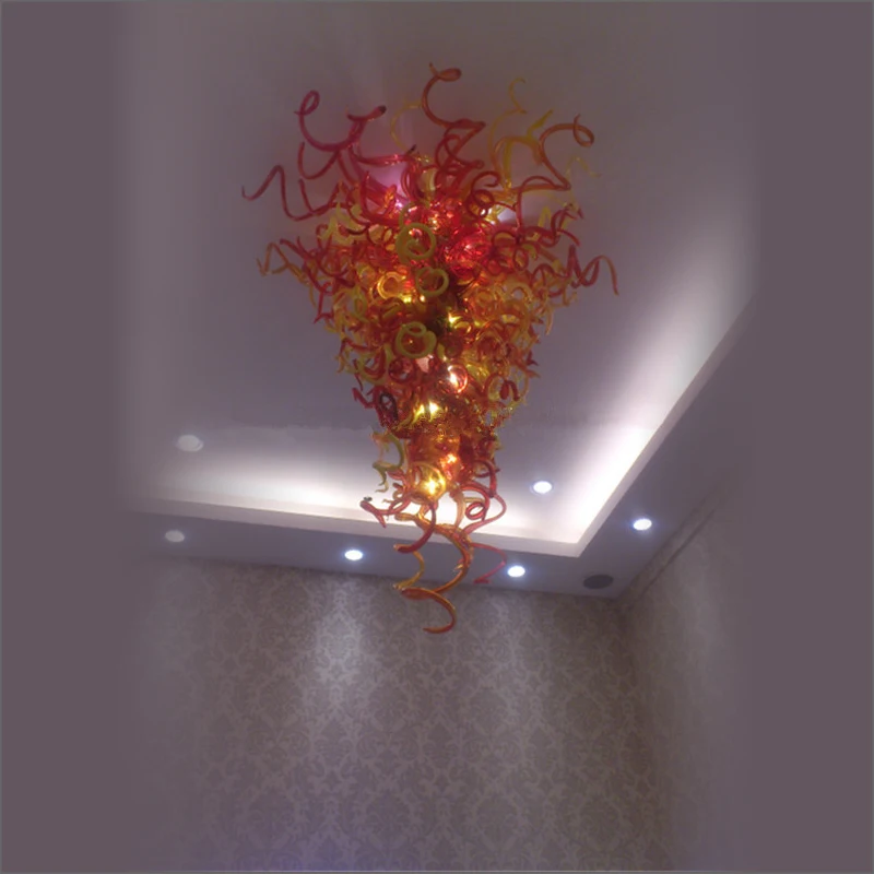 

Fancy Led Light Modern Decor Home Light Handmade Blown Glass Big Chandelier for Livingroom Decoration