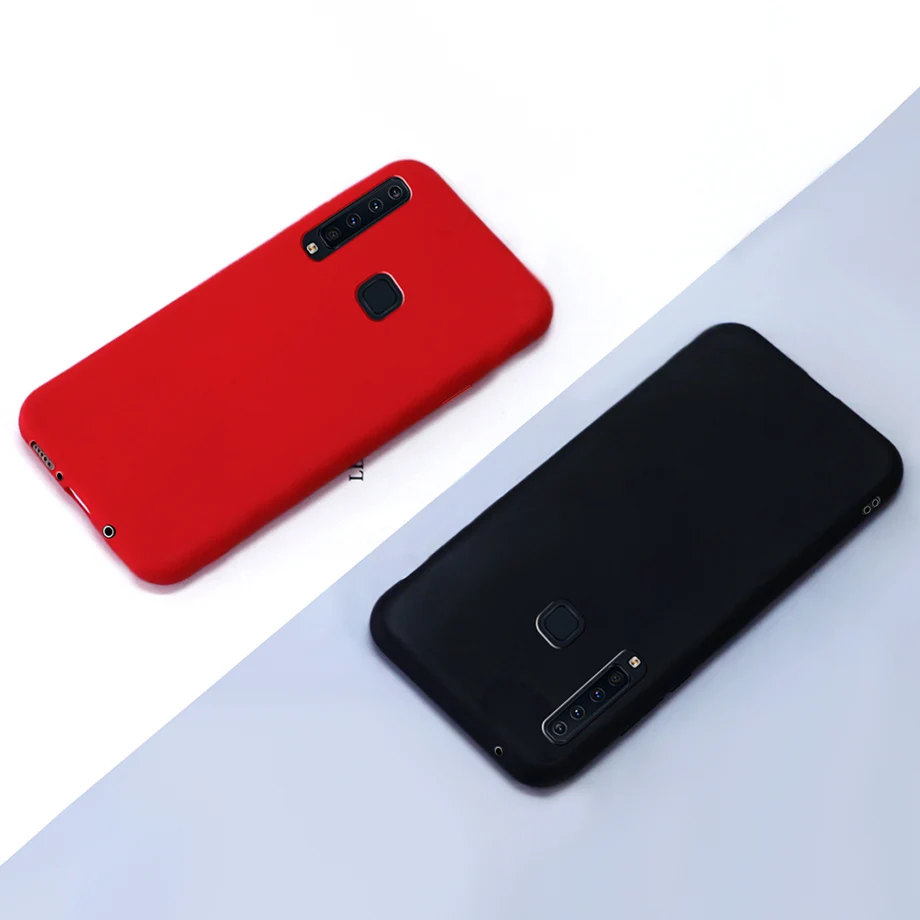 solid color Silicone Soft Case for Samsung Galaxy A7 2018 A6 A9 2018 A 6 Plus Cover Case back Protector Fundas