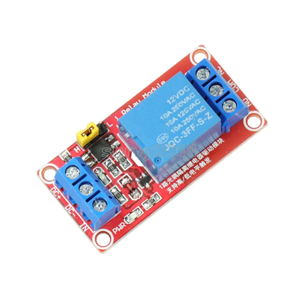 DC 5V 9V 12V 24V 1 Channel Relay Module With Optocoupler Shield Board High And Low Level Trigger Power Supply Module For Arduino