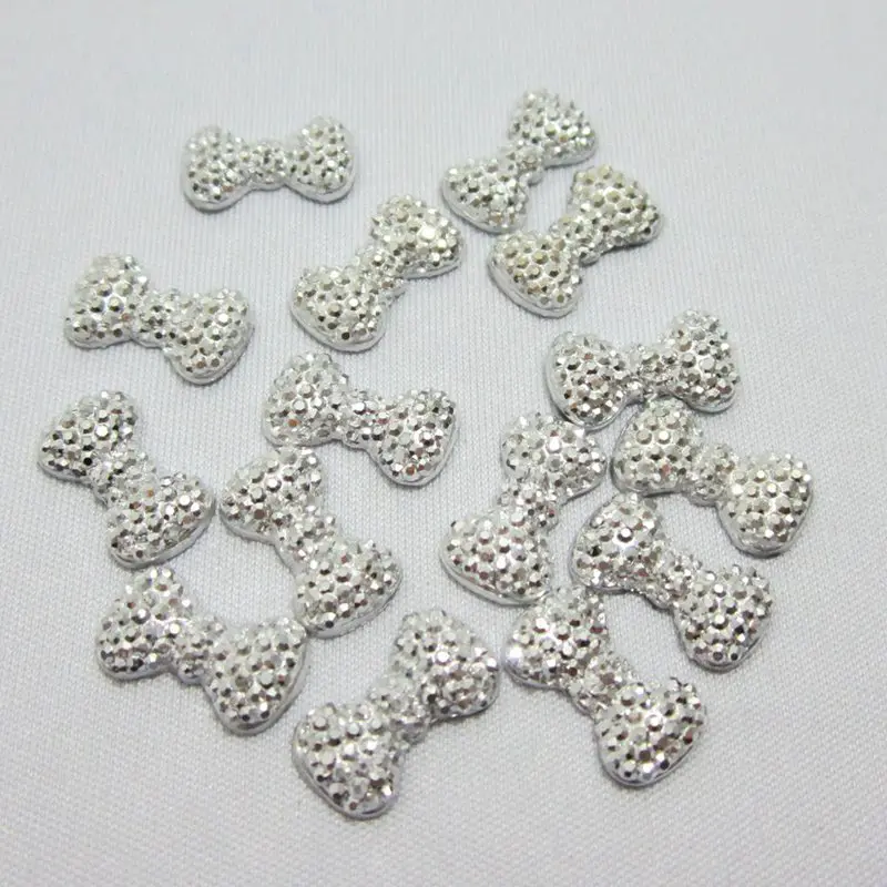 HOT 50pcs Resin BOW FlatBack Appliques Wedding decoration craft DIY C25