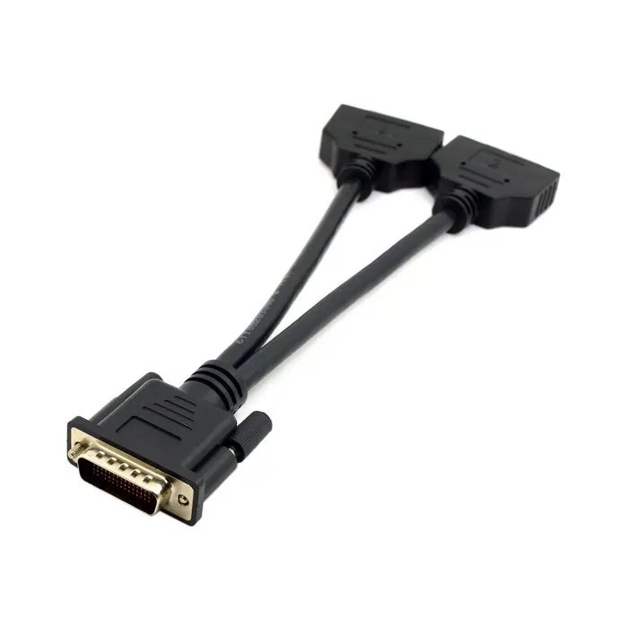 DMS-59Pin Male to Dual DVI 24+5 Female Splitter Extension Cable 25cm for Graphics Cards & Monitor