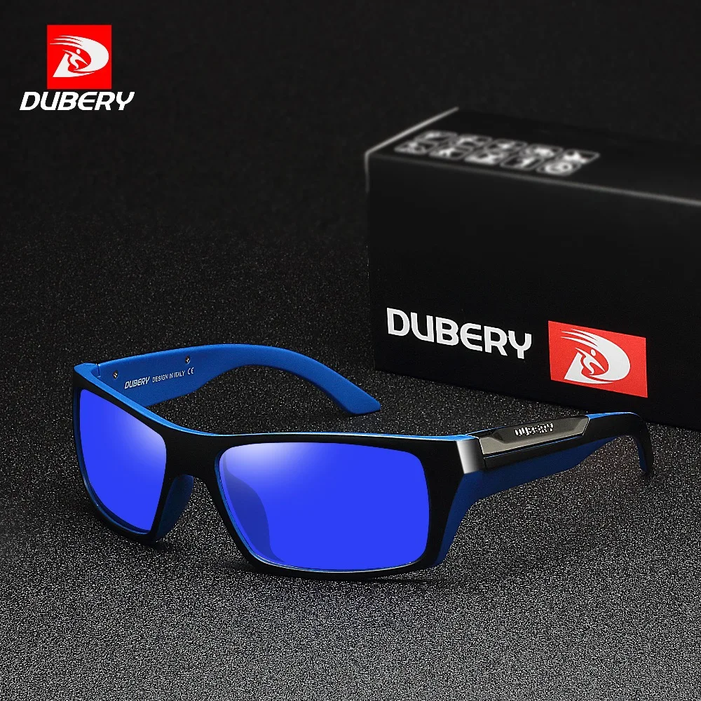 

DUBERY Polarized men Sunglasses driving Sport Sun Glasses men Square Personality Color Mirror Luxury Brand Design Oculos UV400