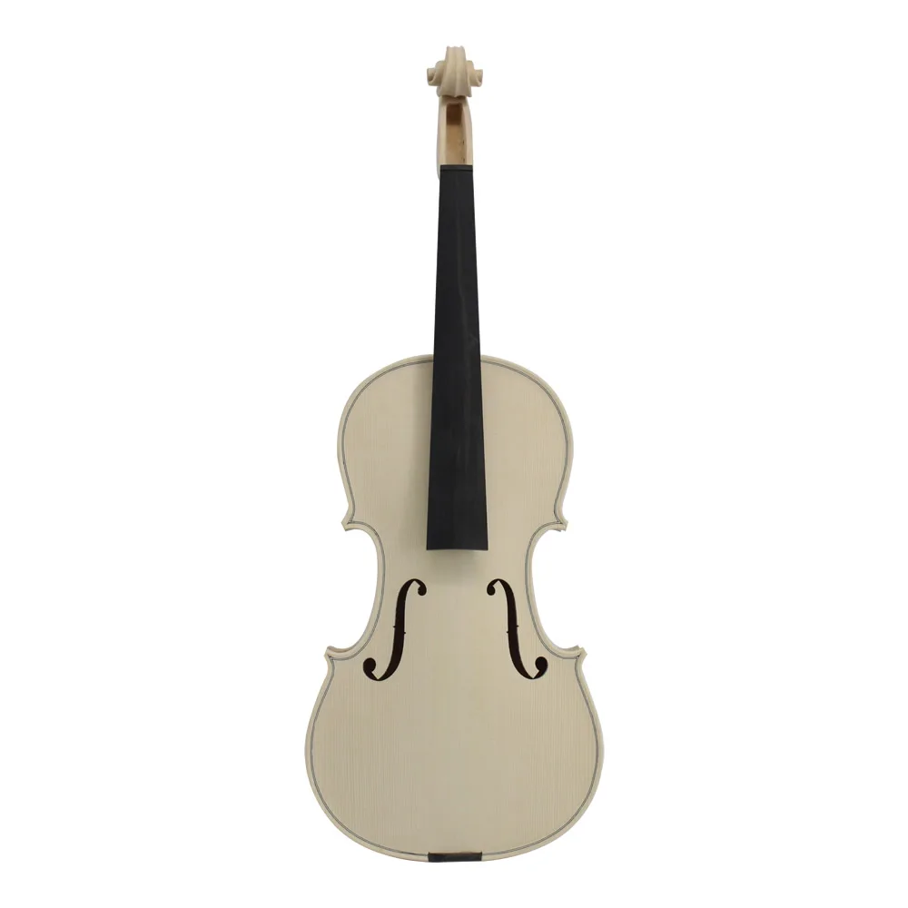 New Factory Unfinished Violin Selective 15 Years Natural Dried Flamed Maple Back Spruce Top Handmade White Blank Violin