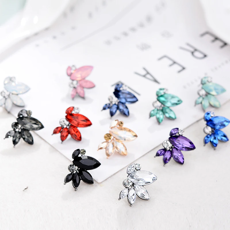 Unique Symmetrical Acrylic Opal Stone Stud Earrings for Woman Personality Statement Fashion Jewelry Christmas Gift for Girls