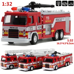 Mini 1:32 scale alloy construction vehicles, pull back model toys cars,Fire truck,Diecast car,free shipping