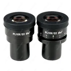 Adjustable Plan Eyepieces-AmScope Supplies 10X Focus Adjustable Plan Eyepieces for Zeiss Leica and Nikon(30mm)