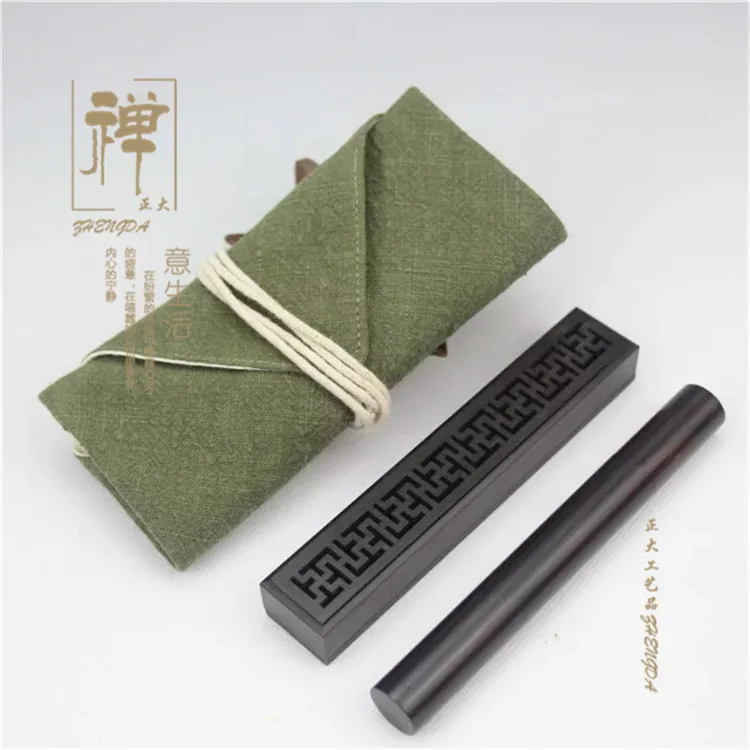 Zhengda incense tea Chinese cotton and linen cloth bag Wenwan incense tube Sand Bag Tote Gift Collection