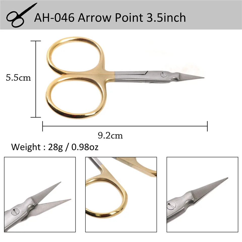 Maximumcatch Fly Tying Scissors Tungsten/Stainless Steel Carbide Blade Adjustable Serrated Fishing Scissors Straight