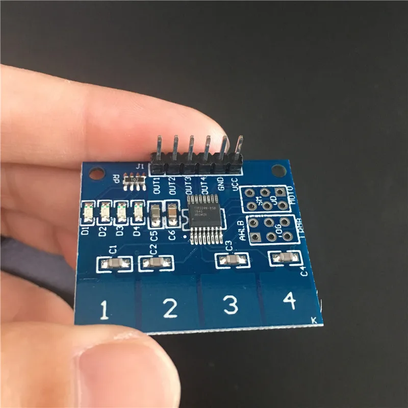 

1pc 4 Channel TTP224 Switch Touch Sensor Capacitive ST077 DIY Tool Part Drop Shipping Free Shipping