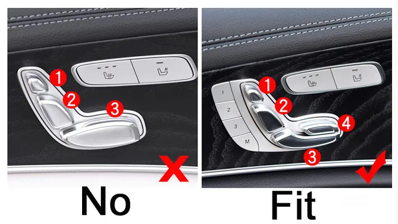 For Mercedes Benz E Class W213 E200l E300l ABS Chrome Gloss Black Interior Door Decoration Panel Cover Trims 4pcs