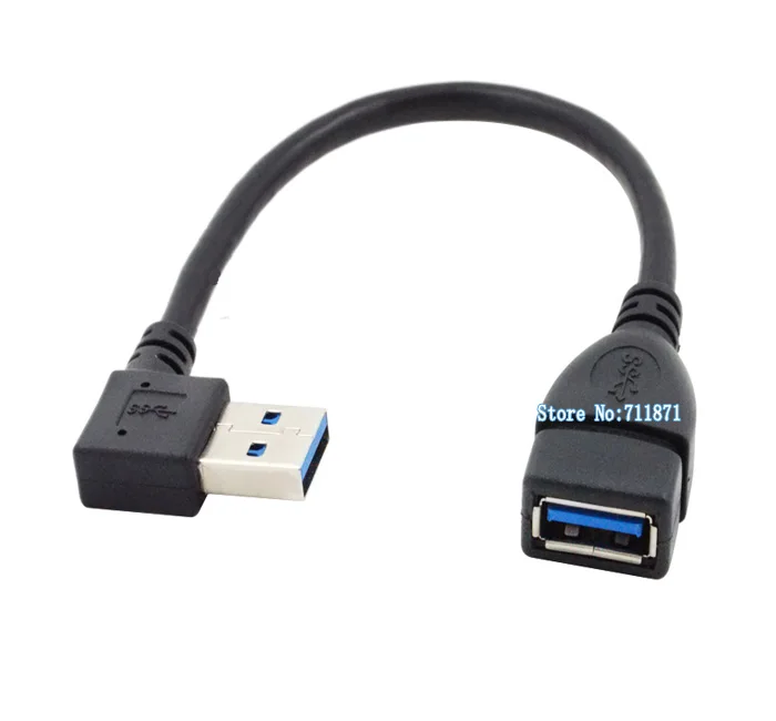 90 degree Bending Right Male Female USB3.0 Line Male Female USB3.0 Extension cord Laptop USB3.0 cable onnect network card U disk