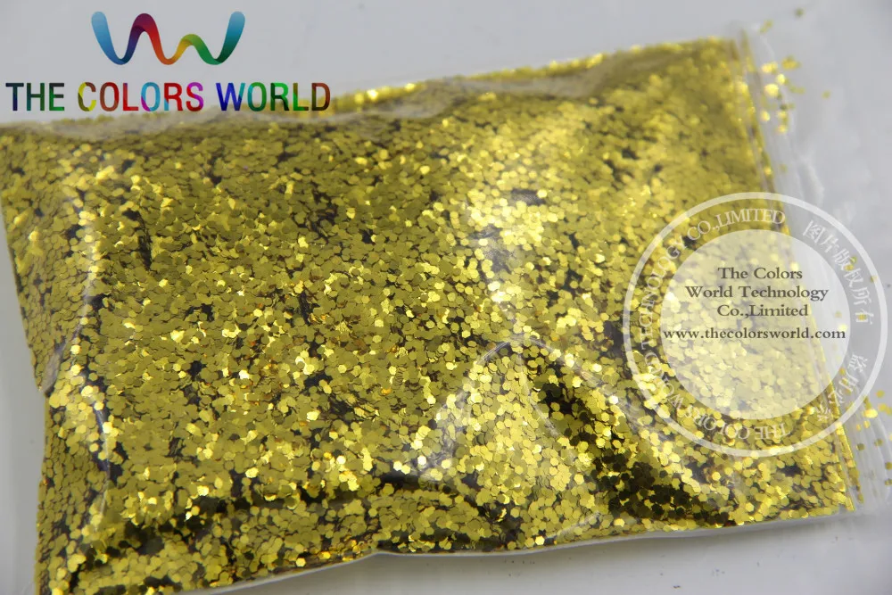 1mm Bright 05 Gold Sprinkling  Color Glitter Plain Colos Spangles  for Art and Nail decoration DIY  sequins 1pack =50g