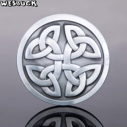 WesBuck Brand Celti c Belt Buckles for Men Women Cool Round Buckles Metal Cowboy Cowgirl Western Boucle Ceinture