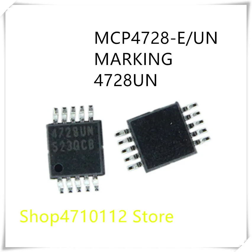 NEW 10PCS/LOT MCP4728-E/UN MCP4728 4728 4728UN MSOP10 DAC 12BIT W/I2C IC