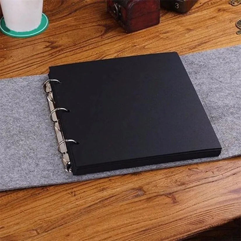 ألبوم صور عتيق ، DIY ، 5,10 ، 12 بوصة ، 30 ورقة سوداء ، ديكور منزلي ، أقلام عيد ميلاد ، هدية ، قلب حب