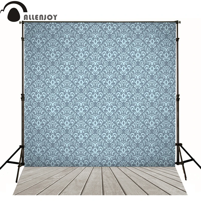 

Allenjoy photography backdrops retro wallpaper victorian blue luxury backgrounds for photo studio send folded vinyl bokeh color