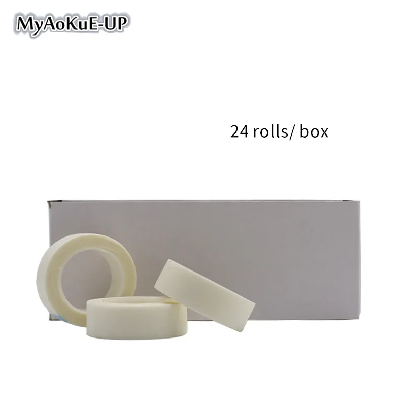 24 rolls Medical Tape Non-woven Wrap Eyelash Extension Lint Free Eye Pads White Silk Paper Under Patches Medical Tapes