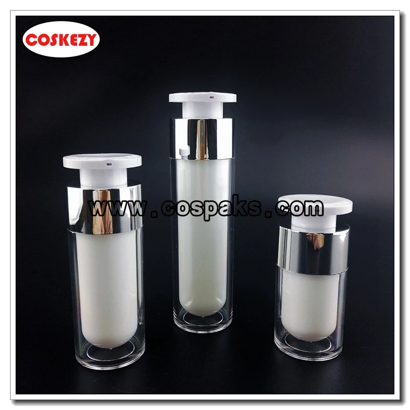 100PCS 30ml lock head acrylic airless vacuum pump lotion bottle, used for serum lotion emulsion or foundation Cosmetic Container