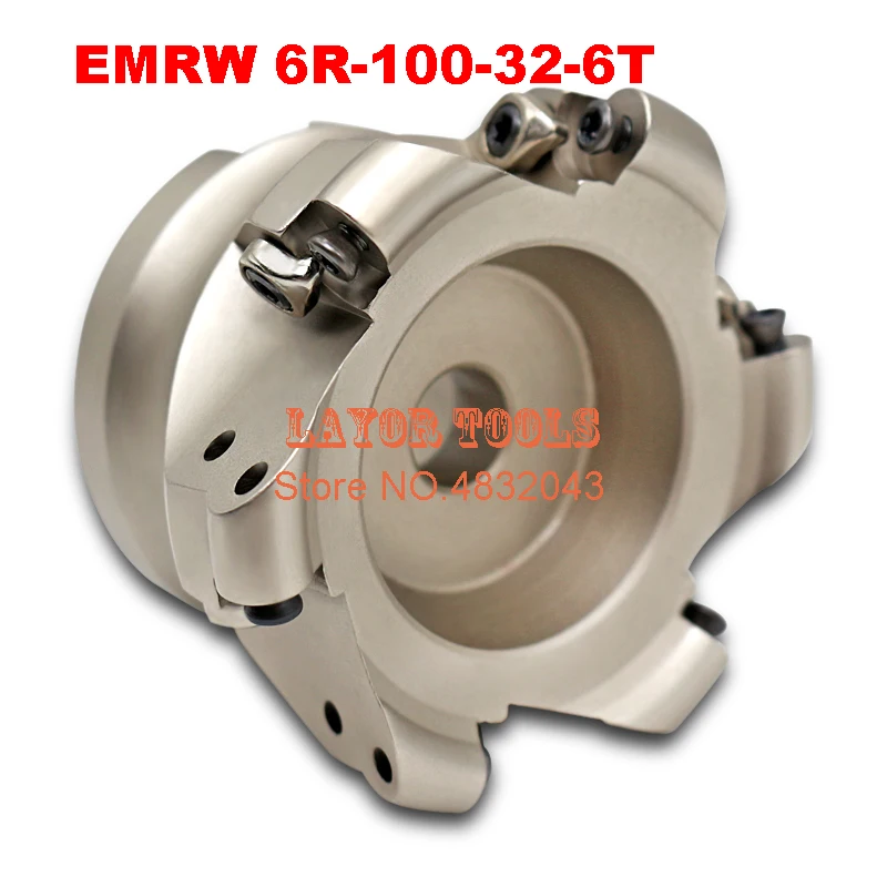 

EMRW 6R-100-32-6T Face End Milling Cutter Indexable Flat Roughing Cutting ,CNC Milling Cutter