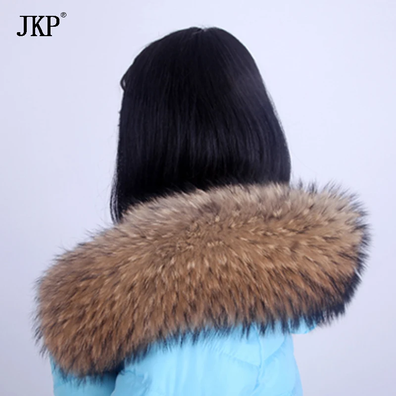 winter scarf woman Natural Fur Collar Women Real fox Raccoon Fur Scarves Winter Coat Female Neck Cap Long Warm Genuine Fur Scarf