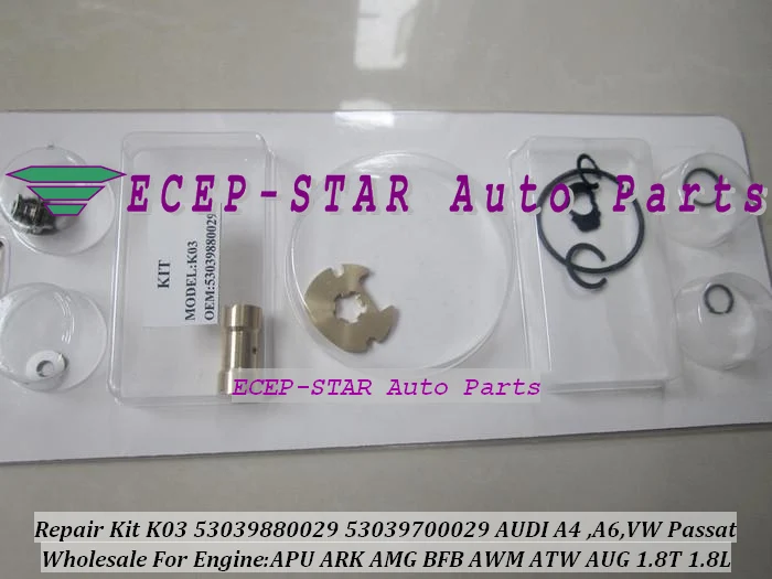 Free Ship Turbo Repair Kit K03 29 53039880029 53039700029 058145703J N For AUDI A4 A6 For VW Passat B5 APU ARK BFB 1.8T 1.8L