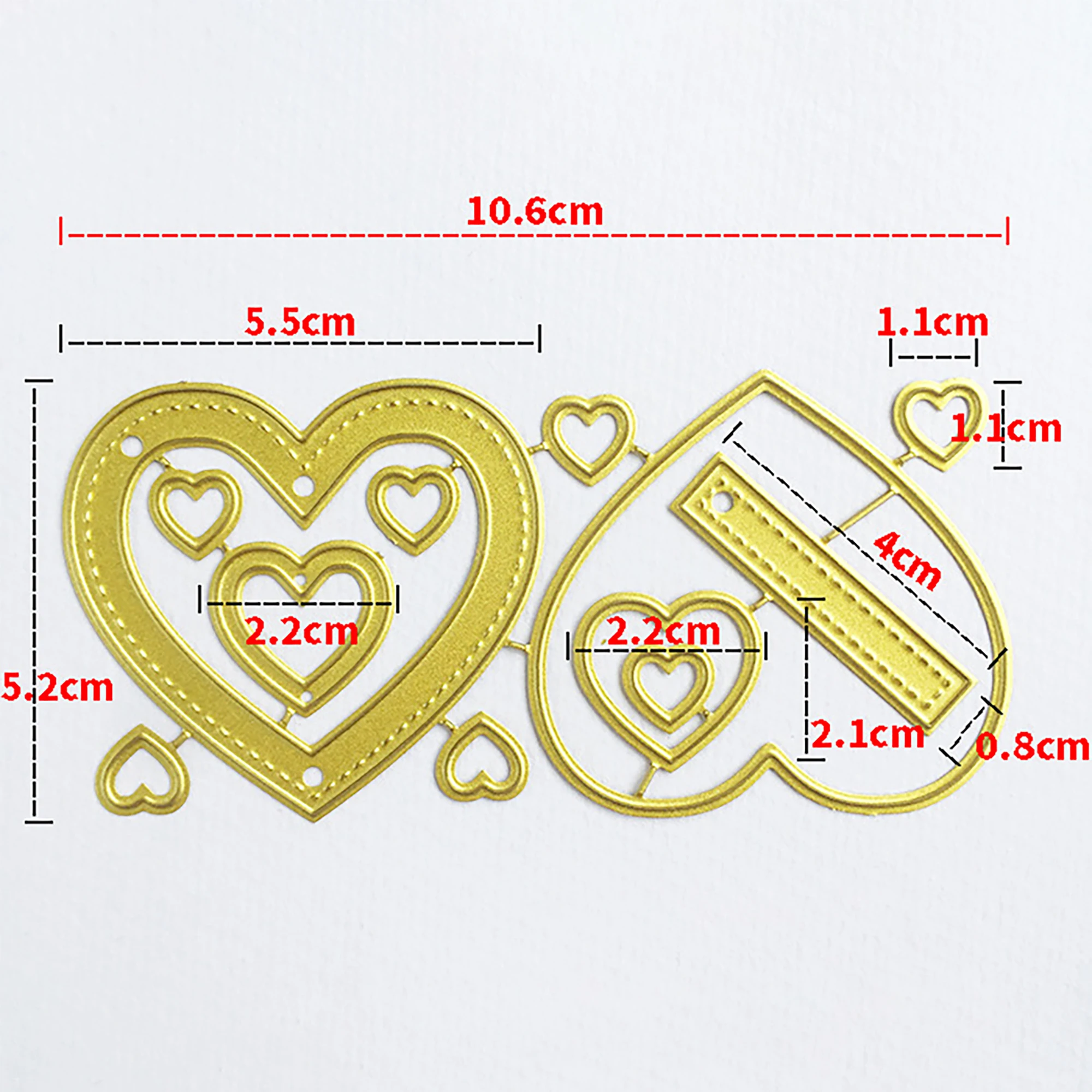 Heart Metal Embossing Cutting Dies New Love Shaker For DIY Scrapbooking Album Paper Cards Craft Decorative