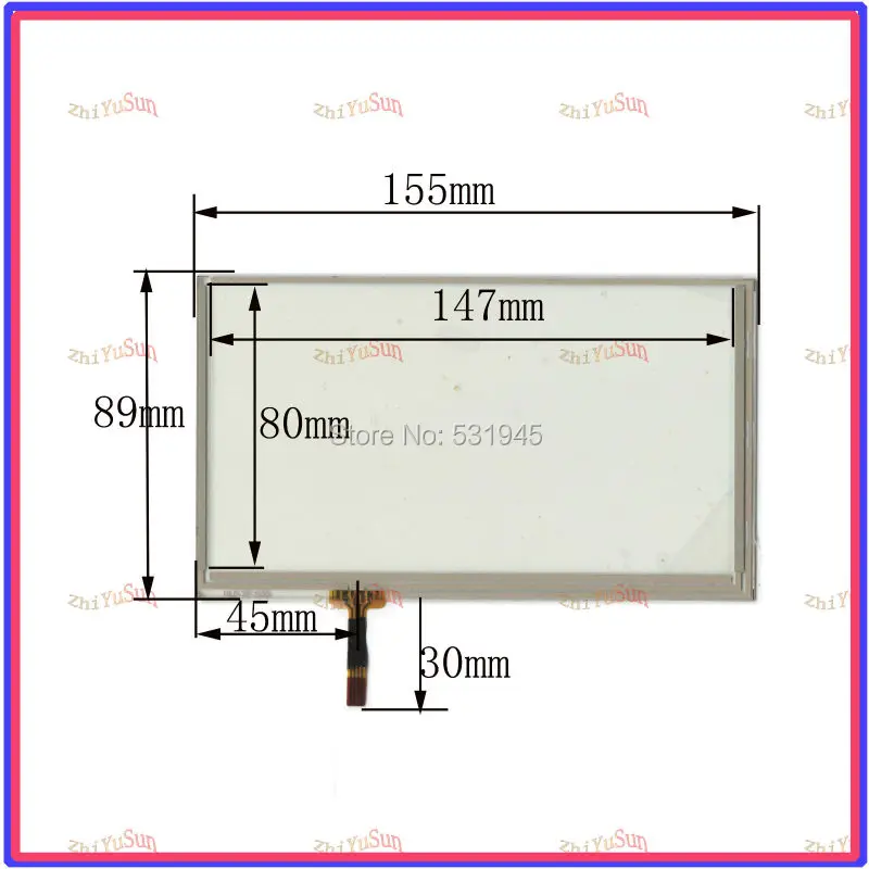 

ZhiYuSun HLD-TP-1033 NEW 7 Inch Touch Screen 155*89 for industry applications 155mm*89mm for GPS GLASS