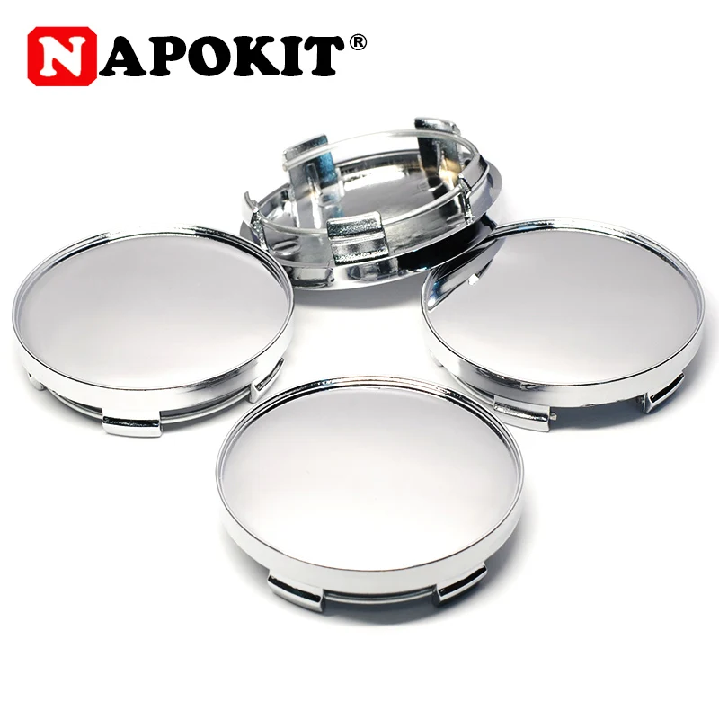 4pcs 58mm(54mm) fit 56mm Badge Chrome Car Wheel Rims Center Hubcap Caps Cover Car Styling