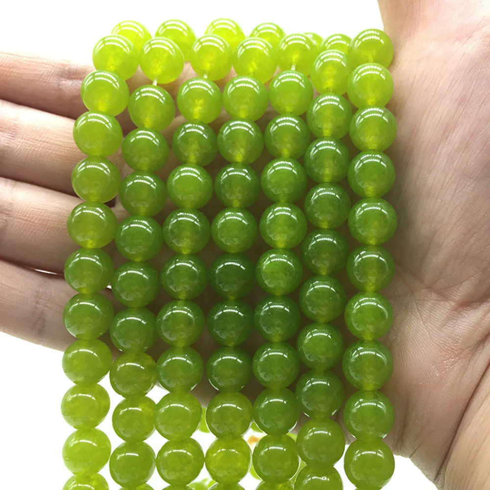 1strand/lot Green Quartz Crystals Stone Beads Round Loose Spacer Bead For Jewelry Making 4/6/8/10/12 mm Pick Size DIY Bracelet