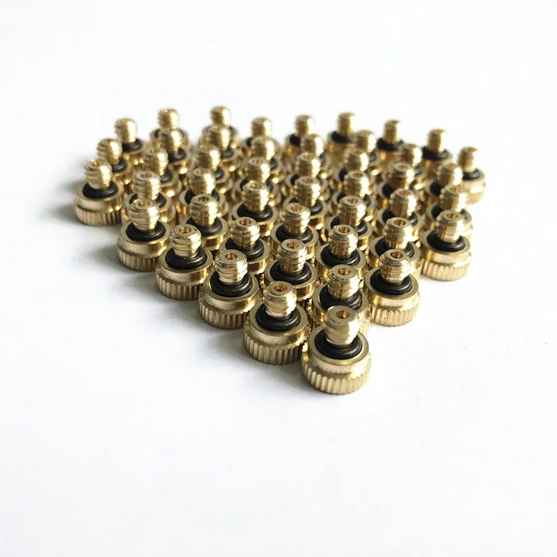 

S355 Brass Mist Nozzles 10/24UNC Threaded Misting Fogging Water Spray Sprinkler Head 0.1-0.8mm fine fog nozzles 20pcs/lot