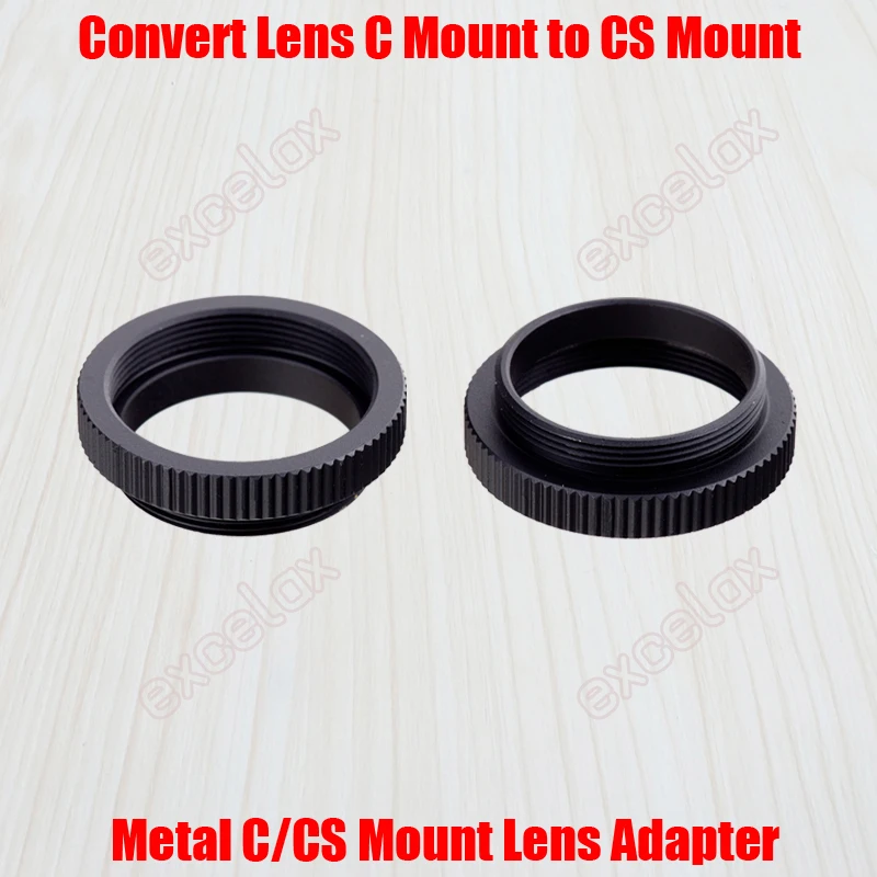 10PCS/Lot Economical Metal 5mm C to CS Mount Lens Adaptor 25.4mm Thread Adapter Converter Aluminum Ring for Security CCTV Camera