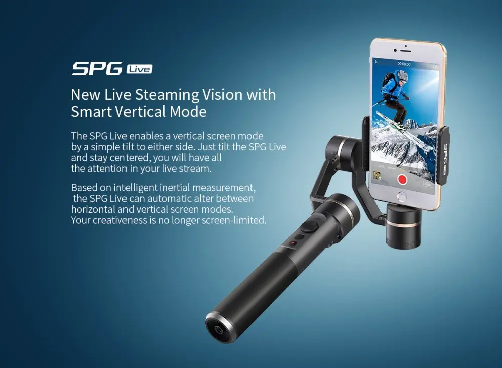 FeiyuTech SPG 3 軸ハンドヘルド ジンバル スタビライザー、APP 制御