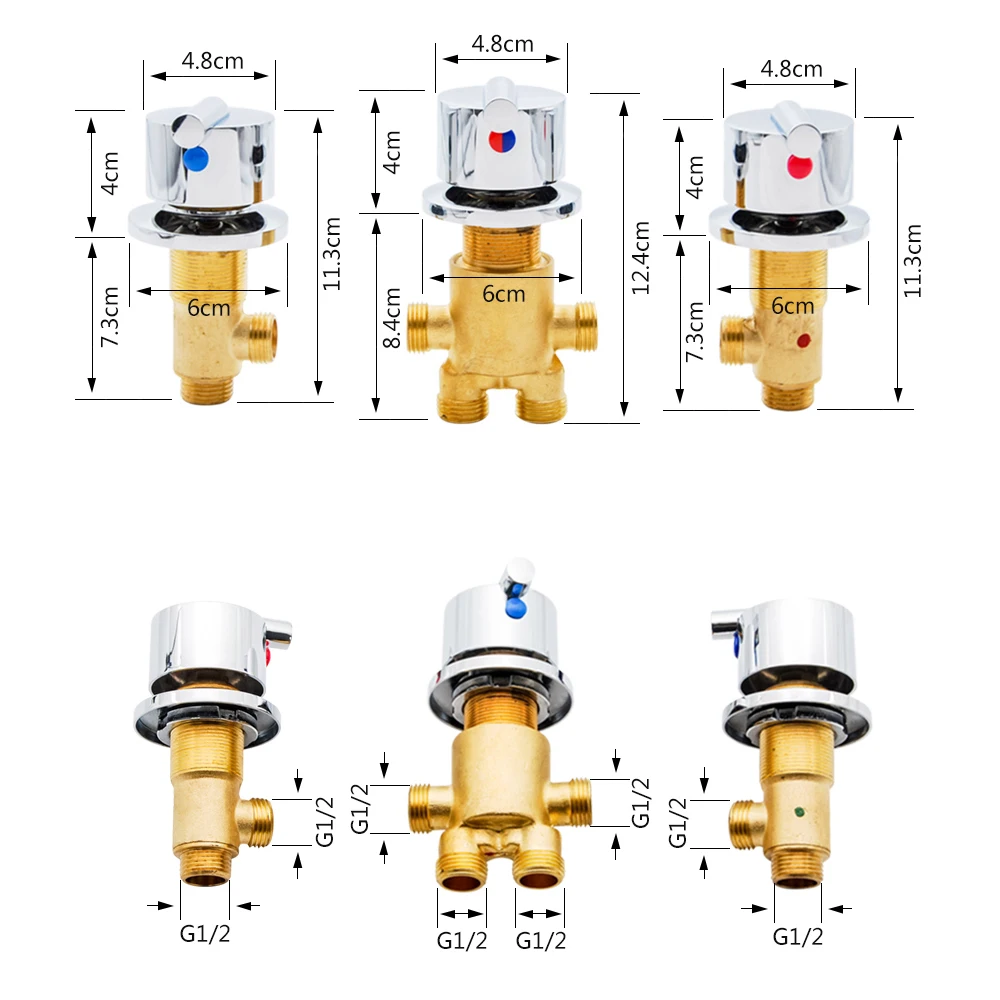 청동 크롬 도금 세라믹 카트리지 냉온수 믹서 2 웨이 욕조 폭포 탭 목욕 샤워 헤드 및 마사지 욕조 물 입구 썸네일 3