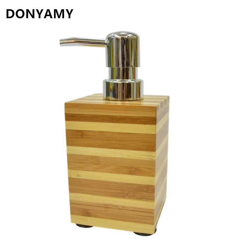 DONYUMMYJO 250ml Creative Fashion Green Bamboo Soap Dispenser Liquid Soap Bottle