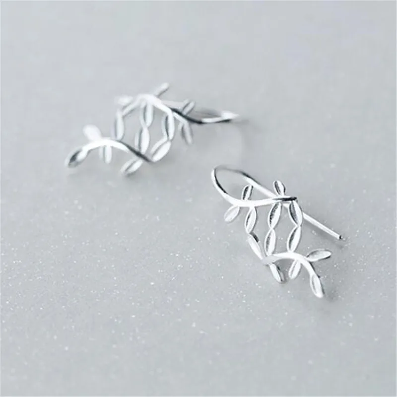 INZATT Real 925 Sterling Silver Leaves Bohemia Dangle Drop Earrings For Women Party Fashion Jewelry Pendientes Mujer Moda 2018