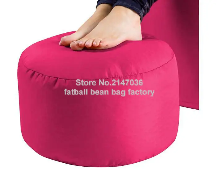 colorful lovely cute round fire resistant bean bag chairs floor footstool ottomans- Well-made bean bag ottoman home furniture