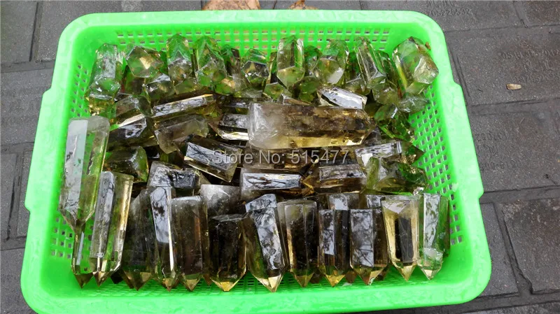 

1KG NATURAL RAINBOW SMOKEY CITRINE QUARTZ CRYSTAL POINT HEALING,Wholesales Price Free Shipping