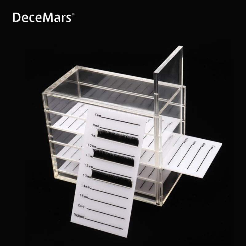 False Eyelashes Storage Box 5 Layers Acrylic Pallet Lash Holder  Display Stand Tools