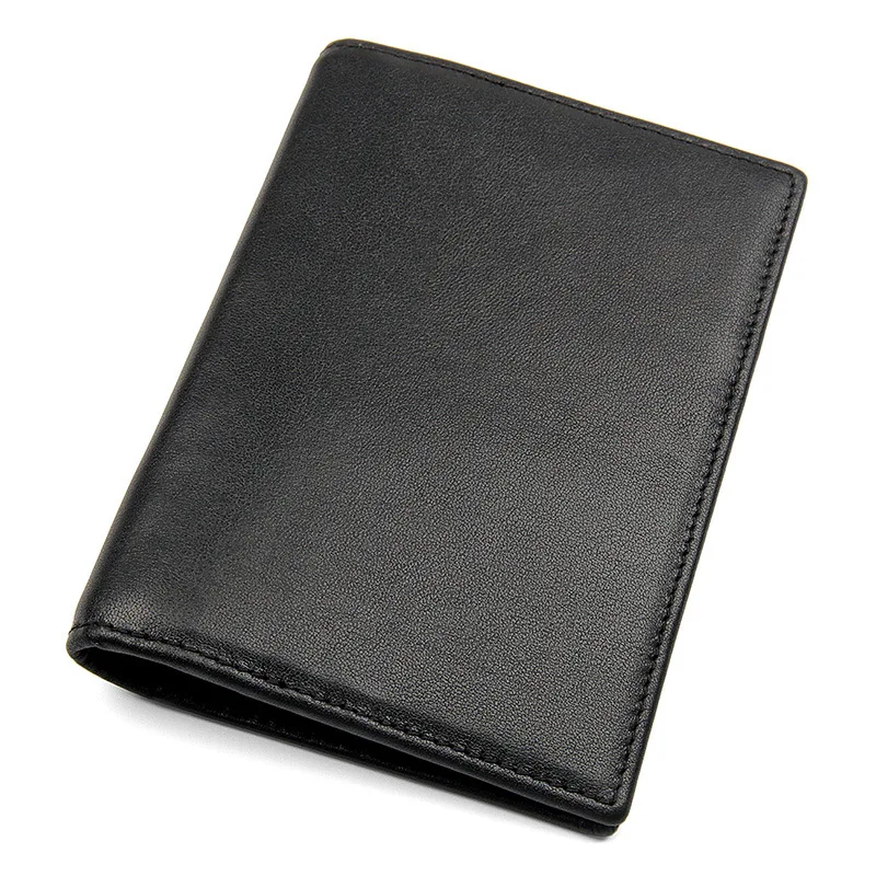 Nesitu Vintage RFID Blocking Black Brown Genuine Leather Women Men Passport Cover Holder Man Wallet Driving License Holder M8190