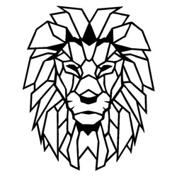 Geometric Objects Animal Wall Stickers Home Decor Living Room Lion Head Art Decal Mural Child Room vinilos paredes Paper S050