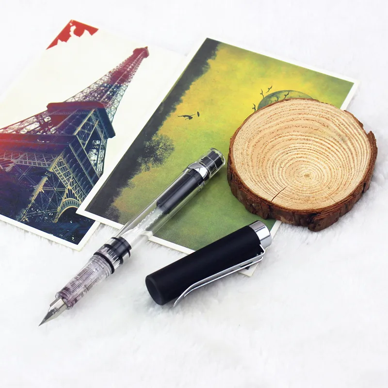 luxury 3008 0.5mm Transparent Fountain Pen 9 Color Pick Fountain Pens Writing Portable Caneta Office School Supplies