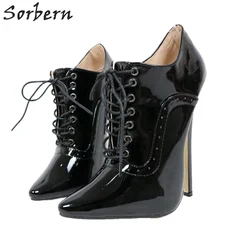 Sorbern striptizerka wysokie obcasy pompy kobiety 18Cm kobiety buty 43 rozmiar Stilletos kobiety punkt Toe niestandardowe Crossdressing pompy pani