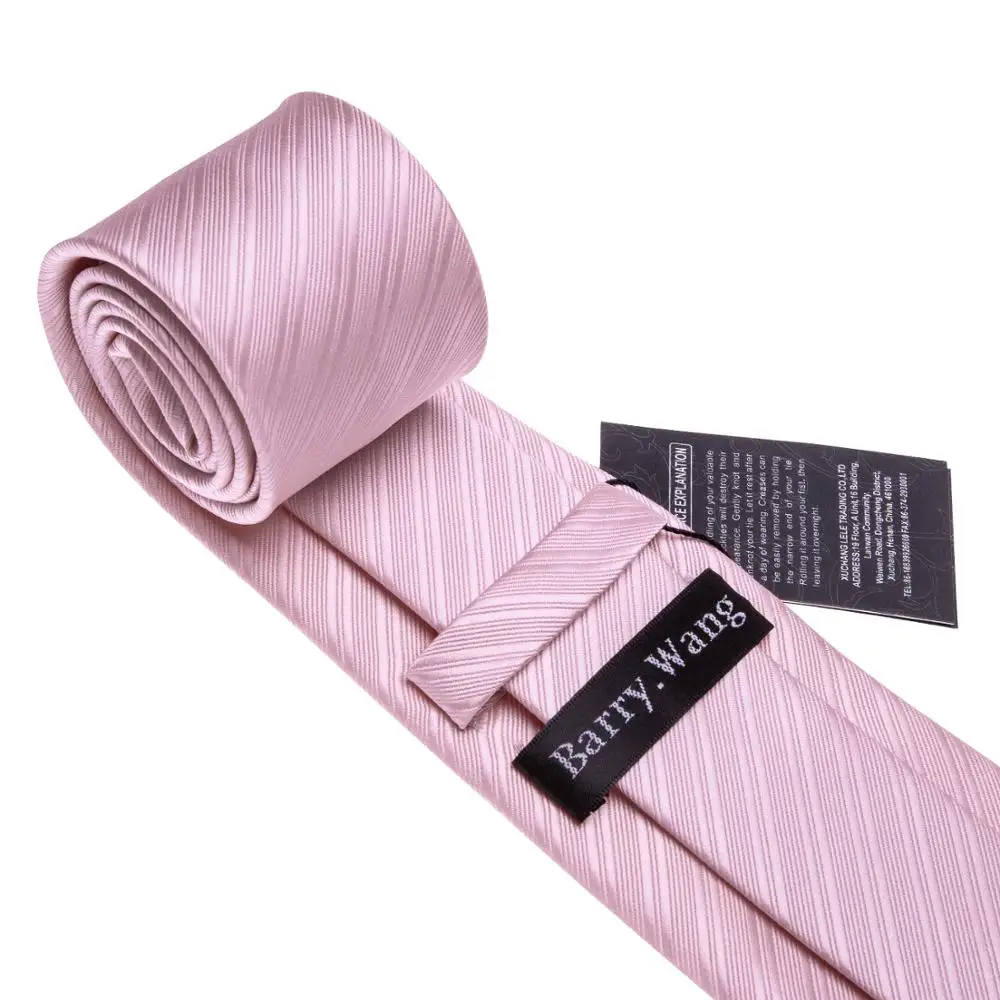 Conjunto de corbatas y pañuelos para hombre, corbatas de seda sólida de 11 colores para boda, negocios, fiesta de novio, Barry.Wang, corbata de