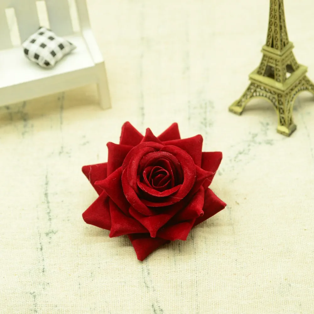 30/100PCS Hochwertige Künstliche Blumen Festival Auto Dekoration Hochzeit Braut Zubehör DIY Kunst Kranz Geschenk Seide Rosen – Detail 5