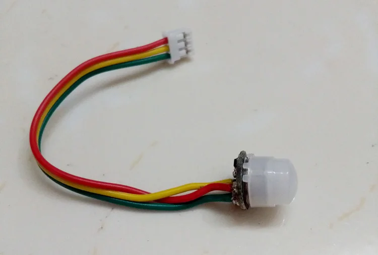 Free shipping 5pc New Mini PIR Sensor Human body sensor module with connect pyroelectric probe PM-3