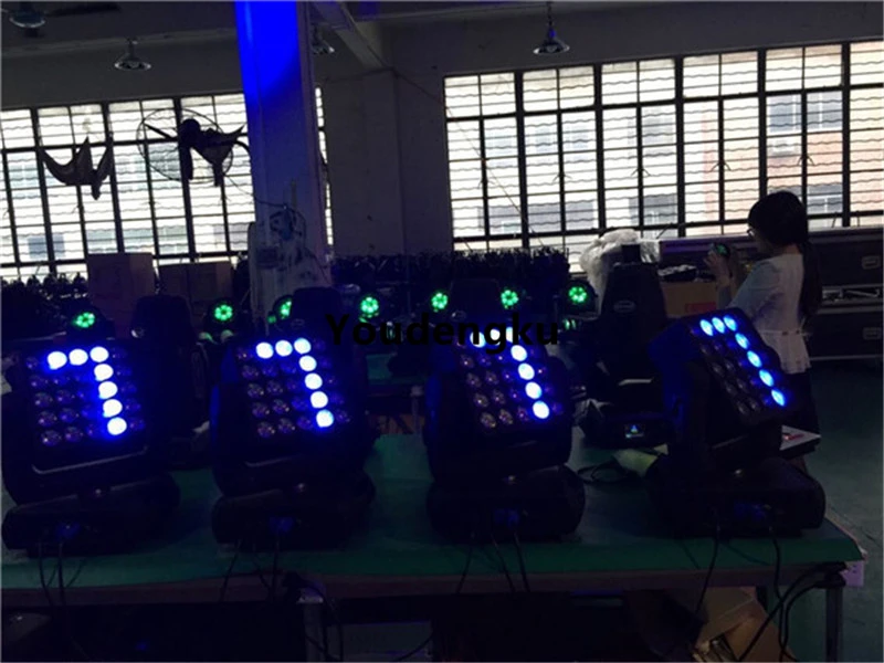 4 pieces DMX512 stage King Panel Matrix 5x5 led movinghead 25pcs x 10w 4 in 1 led matrix moving head beam light