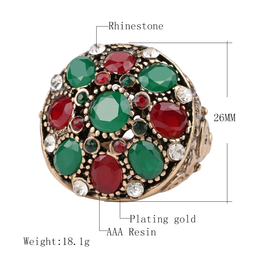2018 New Fashion Jewelry Cheap Wholesale Vintage Bohemian Style Gold Color Rings For Women Lovely Gift