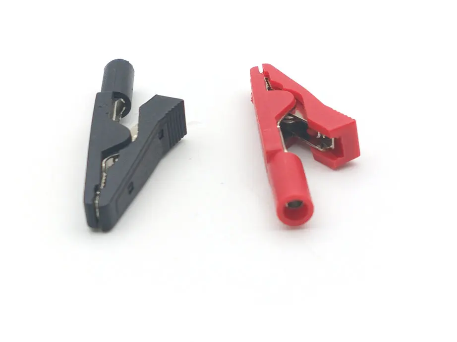 2pcs high quality Copper Alligator clip FOR 2mm BANANA PLUG test probe